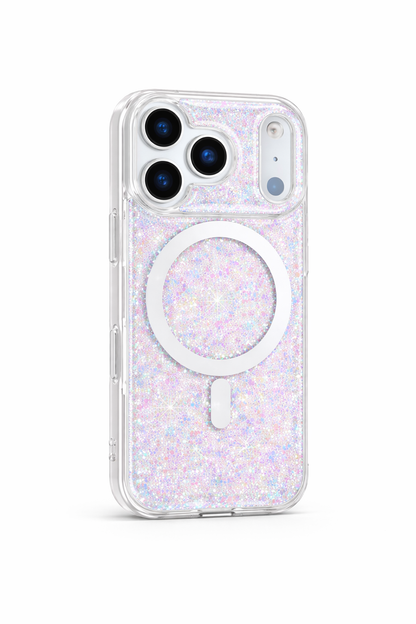 Sparkle Glitter MagSafe iPhone Case – Shockproof Cover with Built-In Magnetic Protection & 1.5m Drop Resistance | Free UK Shipping