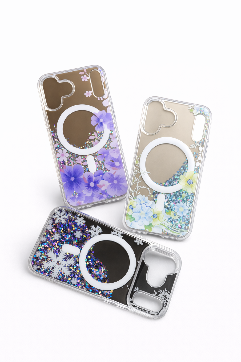 iPhone 16 & 17 Series Glitter Mirror Phone Case – Eco-Friendly Protector | Free UK Shipping