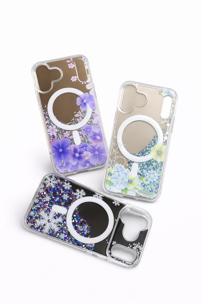 iPhone 16 & 17 Series Glitter Mirror Phone Case – Eco-Friendly Protector | Free UK Shipping
